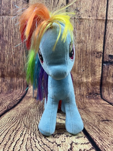 Medium Sparkle Rainbow Blue Dash My Little Pony TY Plush Soft Toy 10" - Picture 3 of 14