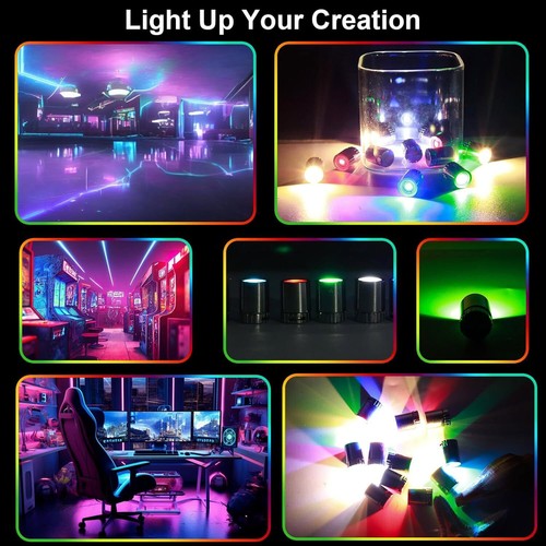 LED Mini Lights, Small Led Lights for Crafts Dollhouse Silver Plastic w/ Battery - Picture 18 of 25