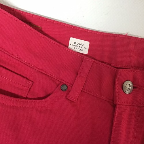 BNWT Ladies TOMMY HILFIGER ROME STRAIGHT Stretch Pink Jeans W27 L34 UK 8 (426B) - Picture 7 of 9