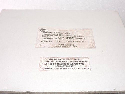 SPERRY MARINE DROPPLER SPEED LOG SET SRD-331 - Picture 9 of 18
