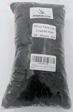 Freeshow Micro Faux Locks Crochet Hair 30" Color 33 4-Pack