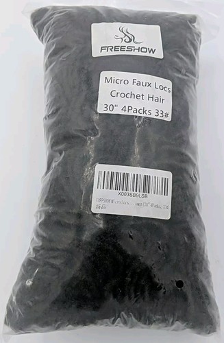 Freeshow Micro Faux Locks gehäkeltes Haar 30" Farbe #33 4er-Pack - Bild 1 von 2
