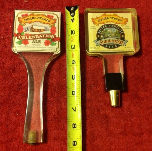 RARE Pair Sierra Nevada Acrylic Seasonal Craft Draft Beer Bar Tavern Tap Handle - Picture 10 of 10