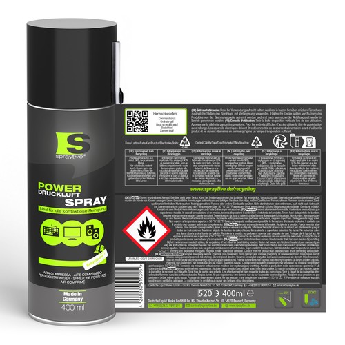 B-WARE Spraytive 6x400ml Druckluftspray Luftdruckspray Druckgasspray - Bild 2 von 9