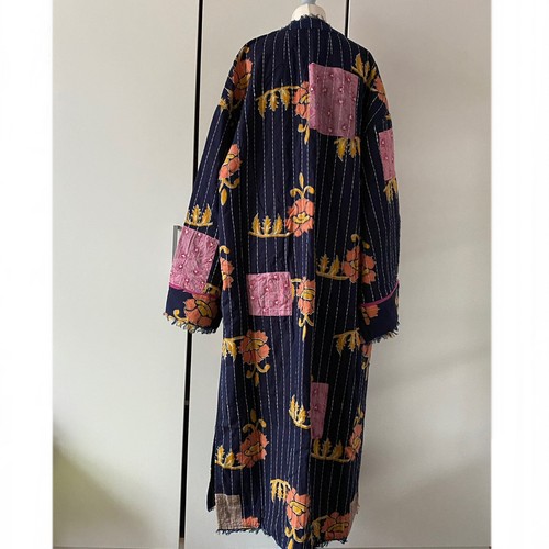 Free People Duster Coat Summer Dreams Patchwork Jacket Size M / L Open Oversized - Picture 6 of 13