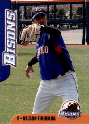2009 Buffalo Bisons Choice #8 Nelson Figueroa Chandler Arizona AZ Baseball Card