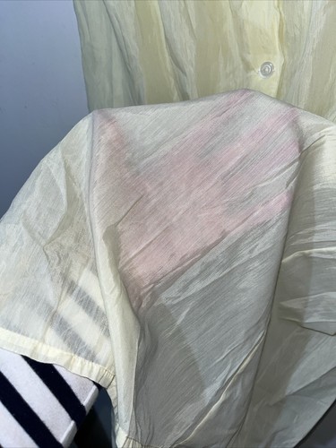 Vtg Banner Girl Nightgown Women Medium Yellow Sleeveless Semi Sheer A-Line Short - Picture 7 of 8