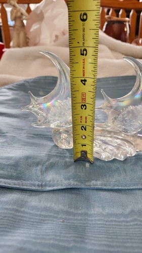 Vintage irisierende Peles Glas Hawaii küssender Fisch Figur Wohndeko Kunstglas - Bild 8 von 8