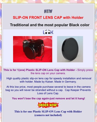Kaiser Slip-On FRONT LENS CAP 54mm+HOLDER for 54mm outside diamerer applications - Picture 10 of 11