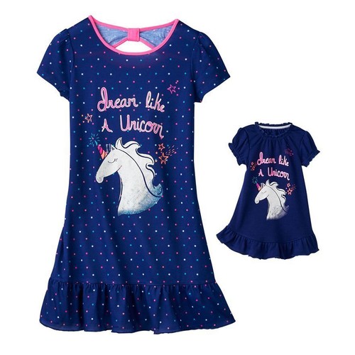 Girl 4-14 and 18" doll matching nightgown pajamas fit dollie me American girls - Picture 6 of 19