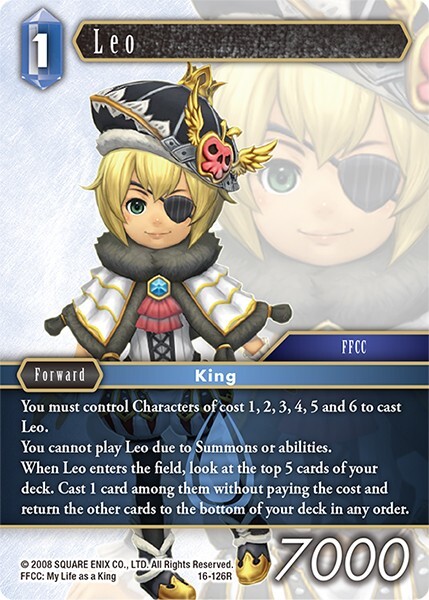 Leo [Final Fantasy TCG] Card - SQUARE ENIX [NEAR MINT] 16-126R | eBay