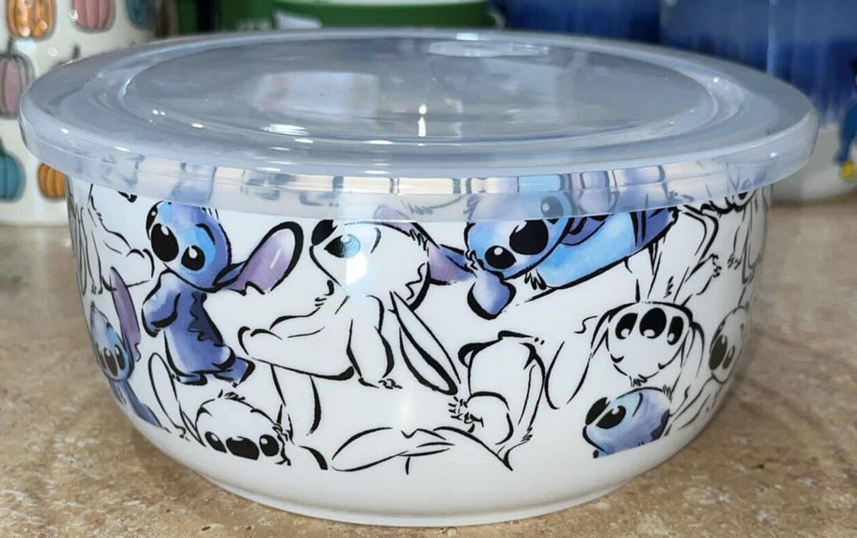 DISNEY'S STITCH WATERCOLOR DESIGN CERAMIC FOOD STORAGE