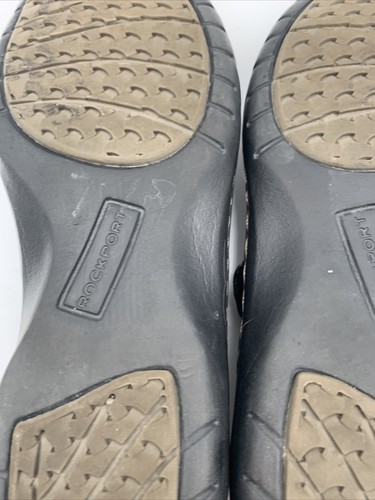 Rockport Womens Shoes Sz 6.5 Mary Janes Black Leather With Strap - Picture 10 of 13