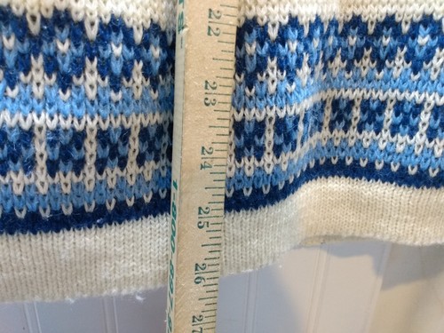 Nordstrikk Norwegian Women Cardigan Sweater Virgin Wool Blue Cream Size P/S - Picture 6 of 10