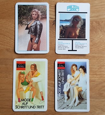 4x DDR Taschenkalender Erotik Akt Pin Up Frauen Esda Mode Carl Zeiss Jena #002