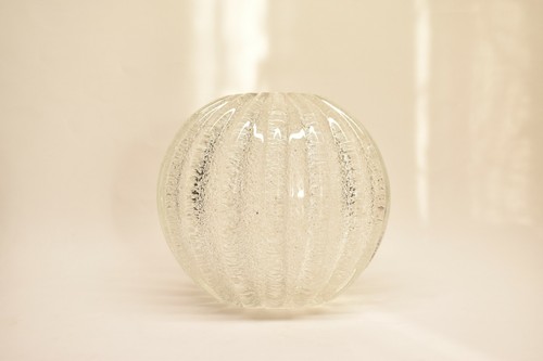 Mid Century Murano Barovier & Toso Large Ceiling Pendant Lamp Globe Shade 1960s - Picture 4 of 9