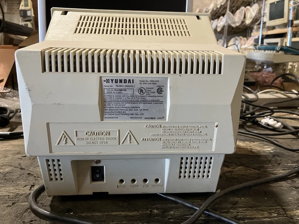 "Monitor Crt vintage Hyundai 12"" HMM-1200" Foto 2 de 2