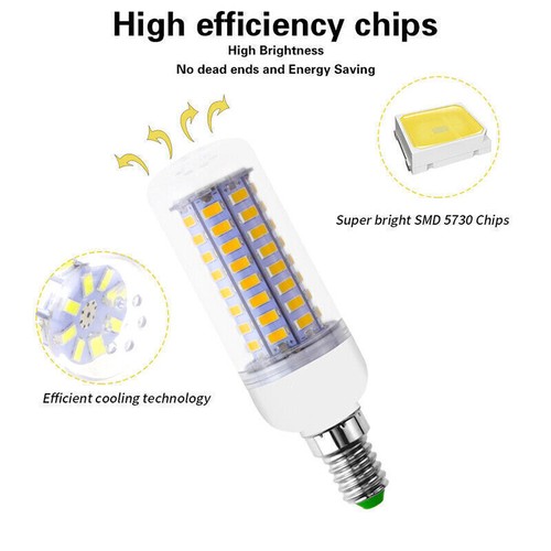 E14 E27 B22 G9 LED Corn Light Bulb Screw Base Ultra Bright White Lamp 6W 12W 15W - Picture 7 of 12