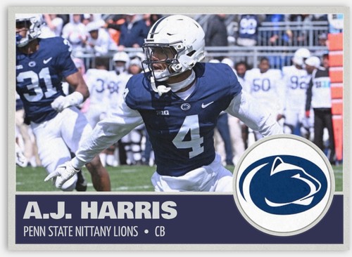 A.J. Tarjeta de fútbol americano Harris Penn State Nittany Lions 2024 novedad arte - Imagen 1 de 2