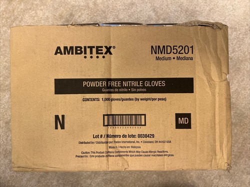 Ambitex NMD5201 Puderfreie Nitrilhandschuhe Medium 1 Etui (10 Boxen /1000 Handschuhe) - Bild 1 von 8