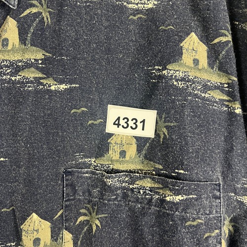 Bugle Boy Mens Hawaiian Shirt 2XL Button Up Short Sleeve Island Palm House - Picture 8 of 8
