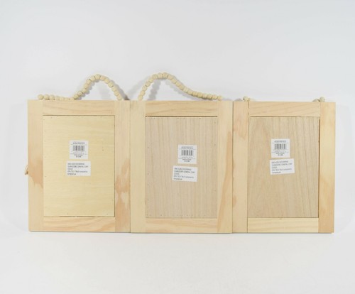 Menge 3 Home Sweet Home Boho primitiv weiß Holz gerahmt Kunst Plakette Eule Perlen - Bild 4 von 4