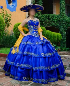 royal blue charro dress