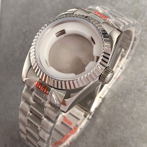 New 31mm 10ATM Silver Sapphire Crystal Ladies' Watch Case For NH05 NH06 Movement - Picture 22 of 42