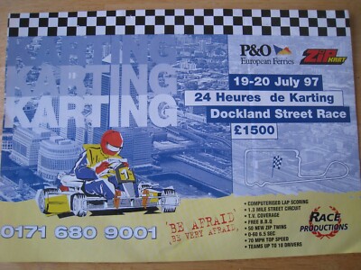 KARTING DOCKLAND STREET RACE JUL 1997 WERBUNG RAHMENFERTIG A4 GRÖSSE D