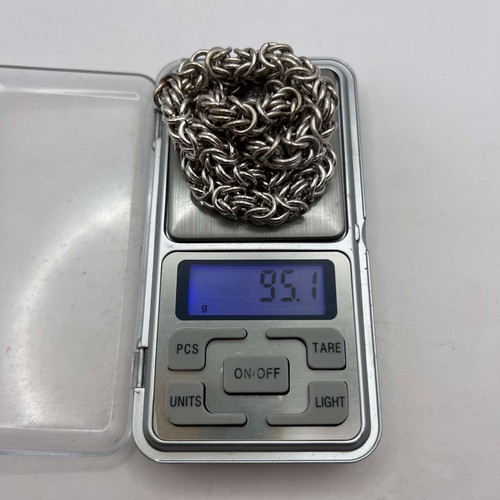 Vintage Massive Unusual 925 Sterling Silver Bracelet , Men's Jewelry - Picture 6 of 6