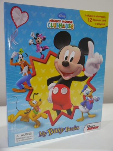 My Busy Books Disney Topolino Clubhouse libro di fiabe 12 personaggi tappetino da gioco NUOVO - Foto 1 di 10