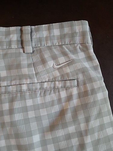 Nike Dri-Fit Tour Casual Golf Shorts Mens Size 36 Light Green White Striped - Picture 4 of 4