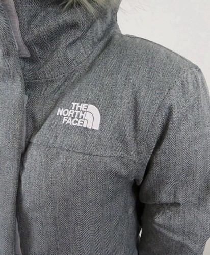 Mujer The North Face Novedad LUJO Arctic Parka Plumón Impermeable Cálida Chaqueta Gris - Imagen 7 de 13
