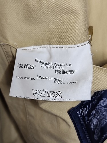 Burberry Bomber Jacket M/L Nova 100% cotton Unisex Beige Zip Up - Picture 9 of 11