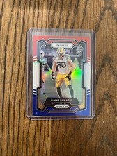 2023 Panini Lukas Van Ness RED WHITE BLUE PRIZM RC Green Bay Packers