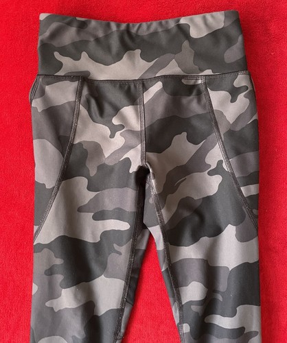 Old Navy Active Girl's High Rise Go-Dry Black & Gray Camo Ankle Leggings M (8) - Picture 2 of 9
