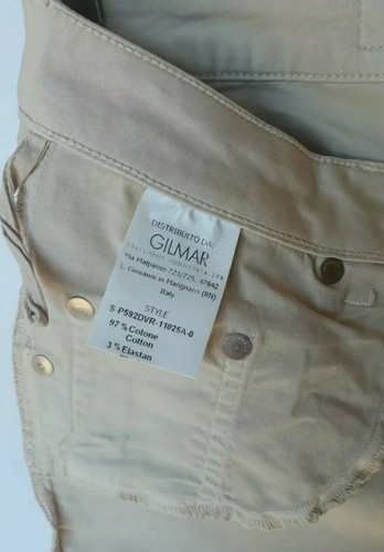 pantaloni donna eleganti estivi cotone jeans a vita bassa elasticizzati siviglia - Foto 11 di 11
