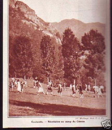 1935 -- CAUTERETS RECREATION AU CAMP DE CEROUS D413 - Picture 1 of 1
