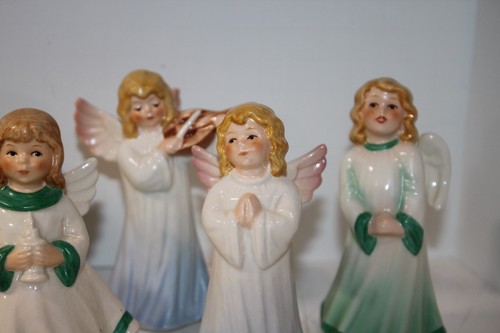 VTG LOT (7) Goebel 4" Angels Merry Christmas, drums, violin, holding candle - Bild 4 von 12