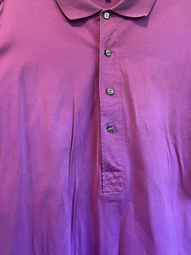 Vintage Alan Flusser Golf Polo Saks Fifth Ave Fuchsia Purple Arm Embroidered - Picture 5 of 9