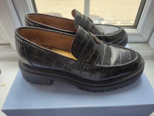 Ba&sh Black Leather Loafers Slip On Shoes Made in Portugal Women's Size 37. uk 4 - Picture 2 of 5