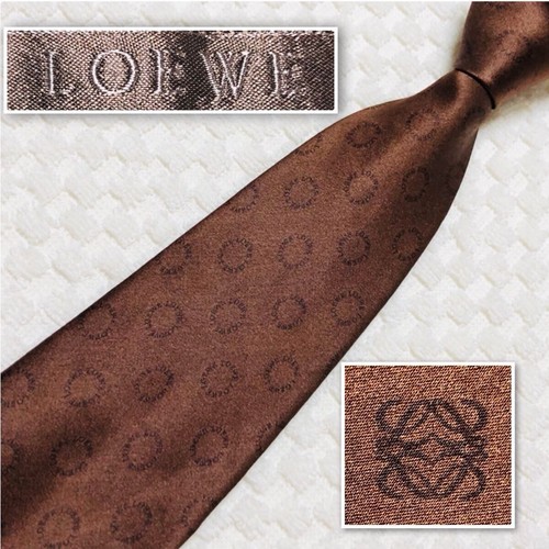 LOEWE LW Used Necktie Tie Ties Mens Unisex ALL SILK 100 Multicolor Gorgeous 4