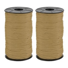 2 Pcs Polyester Macrame Cord 3mm x 131 Yards Crochet Braided Rope Brown