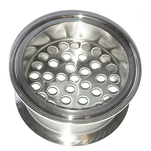 3" Tri Clamp Filter Plate, Middle Weld, 6mm Holes Stainless Steel 304 - Picture 2 of 2