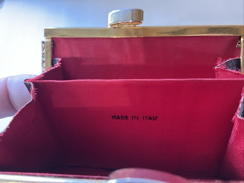 VTG Made In Italy Leather Coin Purse 4 1/8" Wide And 3 1/4" Tall - Picture 4 of 4