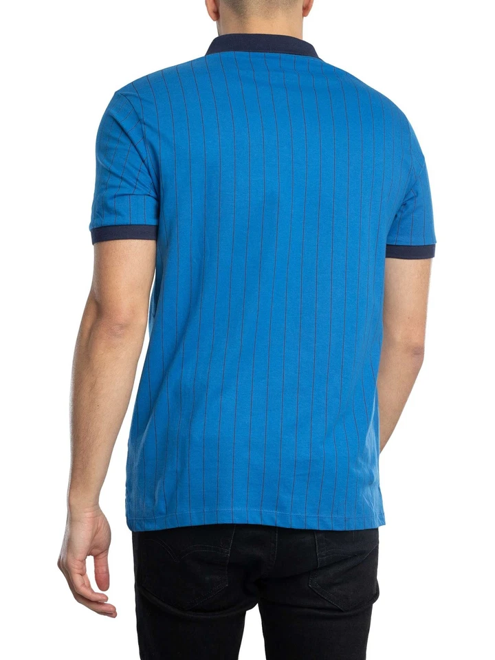 Fila de los hombres Polo clásico a rayas vintage BB1, Azul - Imagen 3 de 4