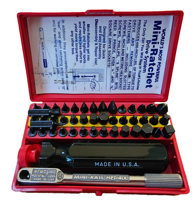 WFMC WF-4-52 Wadsworth Falls Screwdriver Mini Ratchet Set Slotted Phillips Hex