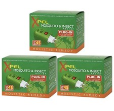 3x Xpel Mosquito & Insect Repellent 2pin Plug-In Diffuser Relief Solution