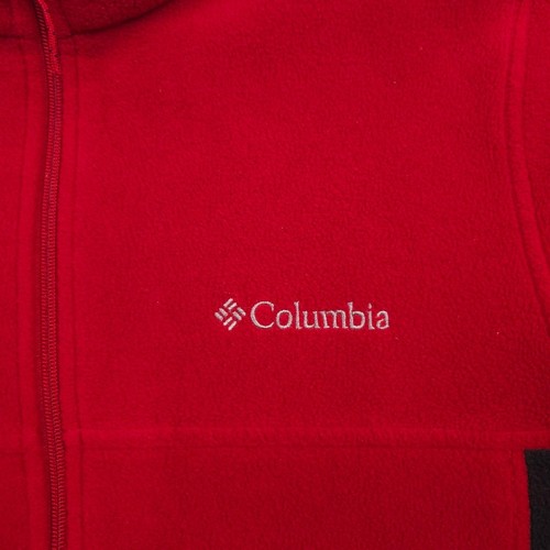 Columbia Para Hombres Mediana Roja Negra Cremallera Completa Chaqueta Polar Exterior Senderismo Cálida - Imagen 2 de 11