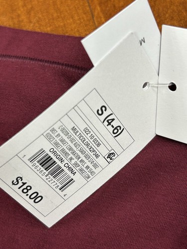 Auden Maternity Panties Small Burgundy Over Belly Stretch Cotton Blend High Rise - Picture 3 of 7